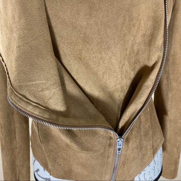 Blank NYC Drape Front Faux Suede Jacket - Picture 6 of 14